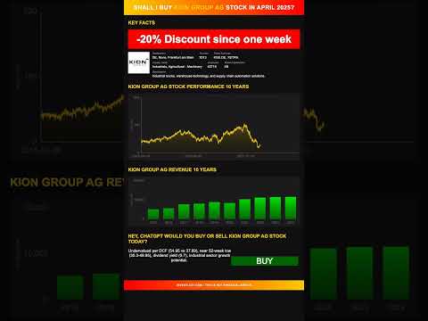 Kion Group AG stock analysis - would ChatGPT buy or sell today? [April 2025]