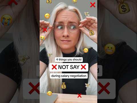 ❌ Do not say these during a salary negotiation! 🙈 #careeradvice #jobinterview #salary #money