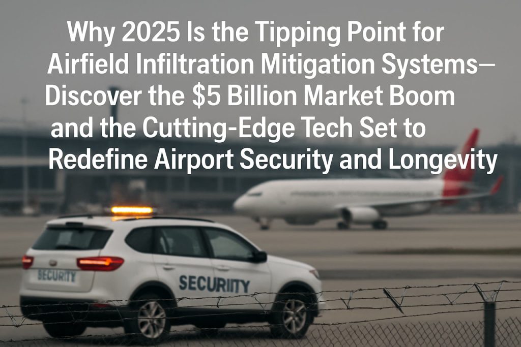 Why 2025 Is the Tipping Point for Airfield Infiltration Mitigation Systems—Discover the $5 Billion Market Boom and the Cutting-Edge Tech Set to Redefine Airport Security and Longevity. Why 2025 Is the Tipping Point for Airfield Infiltration Mitigation Systems—Discover the $5 Billion Market Boom and the Cutting-Edge Tech Set to Redefine Airport Security and Longevity.