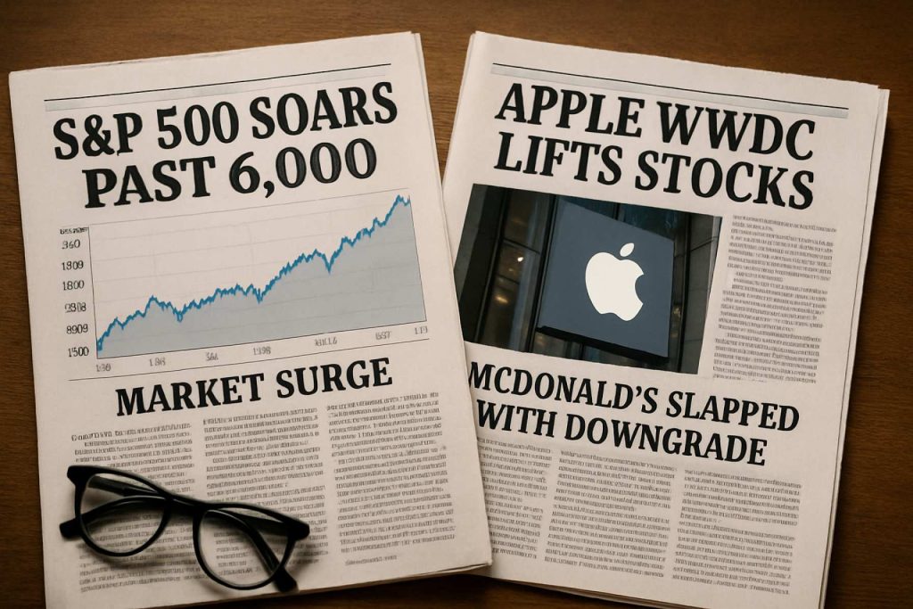 S&P 500 Surges Back Above 6,000: Apple’s WWDC Sparks Market Rally While McDonald’s Faces Downgrade Shocker S&P 500 Surges Back Above 6,000: Apple’s WWDC Sparks Market Rally While McDonald’s Faces Downgrade Shocker